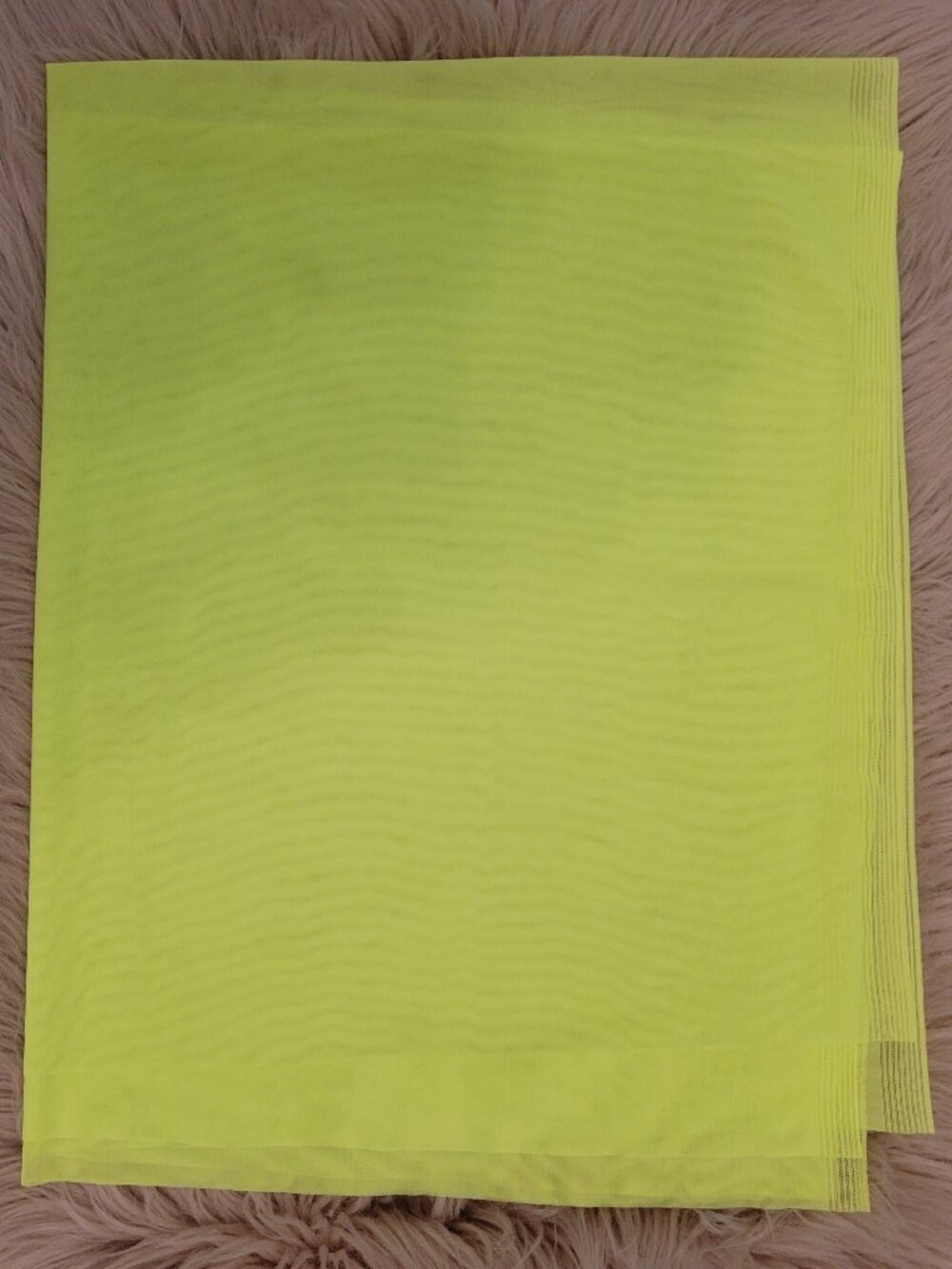 UV Glow Neon Yellow Mesh See-Through Fabric ~ 1 Yard x 60" ~ New